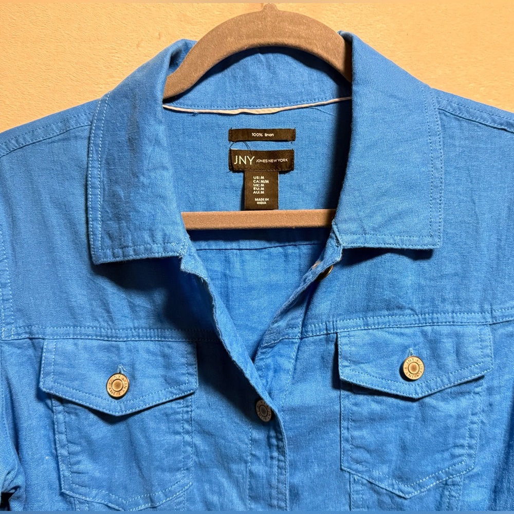 Jones New York Vibrant Blue Jean Jacket - Picture 3 of 3